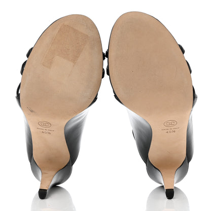 Chanel Lambskin Pearl Open Toe Caged Sandals 40.5 Black 5 of 8