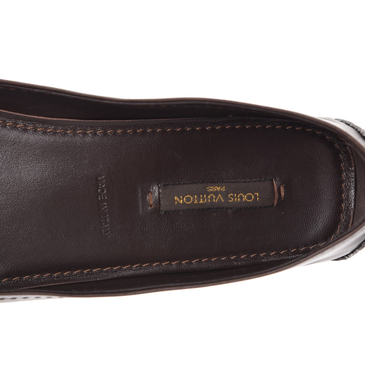 Calfskin Oxford Ballerina Flats 39.5 Brown