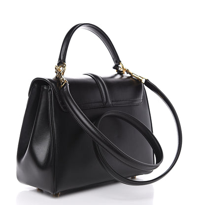 Celine Satinated Calfskin Small 16 Top Handle Bag Black 2 of 9