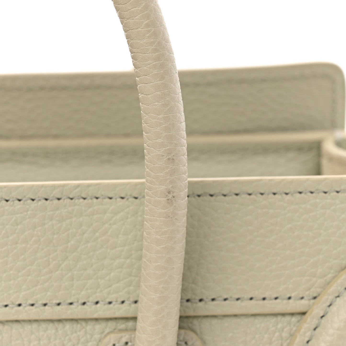 Drummed Calfskin Nano Luggage Vert D'eau