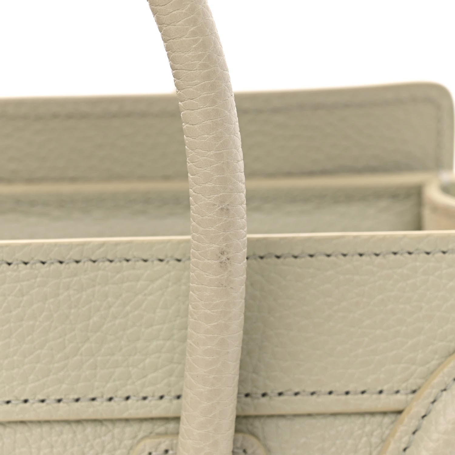 Celine Drummed Calfskin Nano Luggage Vert D'eau 11 of 11