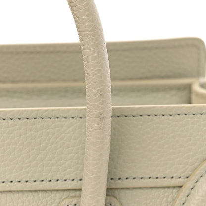 Celine Drummed Calfskin Nano Luggage Vert D'eau 11 of 11