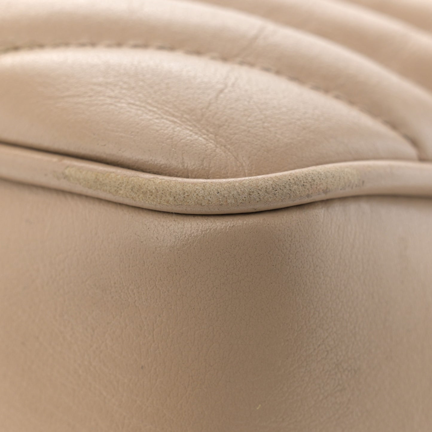 Calfskin Matelasse Monogram Lou Camera Bag Dark Beige