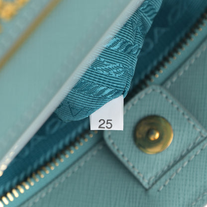 Prada Saffiano Medium Galleria Double Zip Tote Turchese 9 of 13