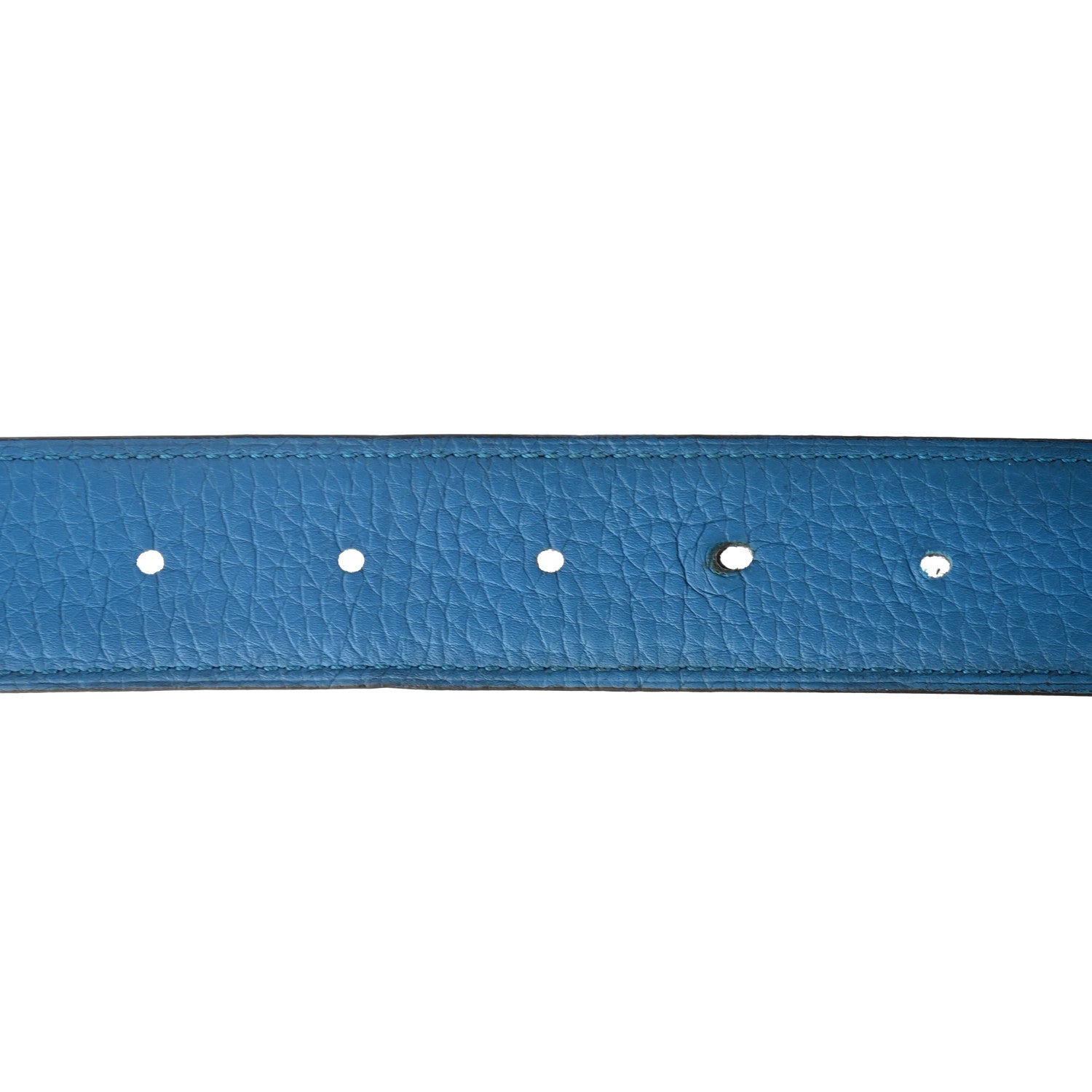 Hermes Box Togo 32mm Belt Strap 80 Black Bleu Zanzibar 3 of 5