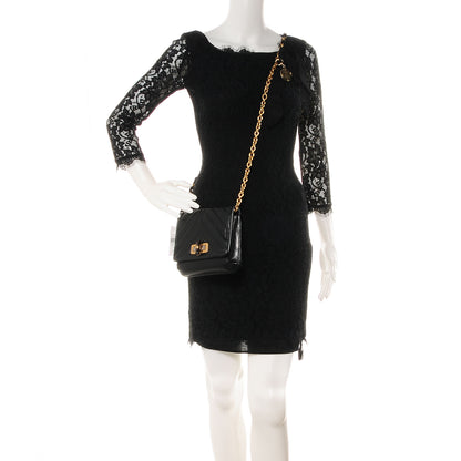 Lanvin Lambskin Happy Mini Pop Quilted Crossbody Black 2 of 8