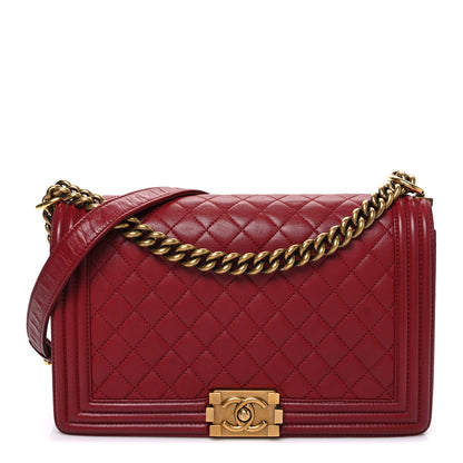 Chanel Lambskin Quilted New Medium Boy Flap Red 1 of 10