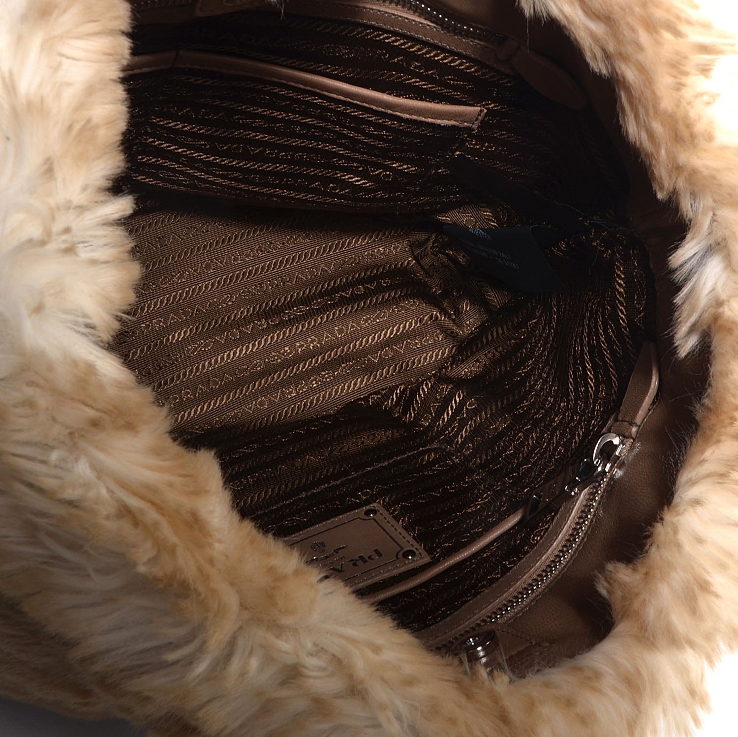 Prada Eco Lapin Faux Fur Tote Cipria 8 of 13