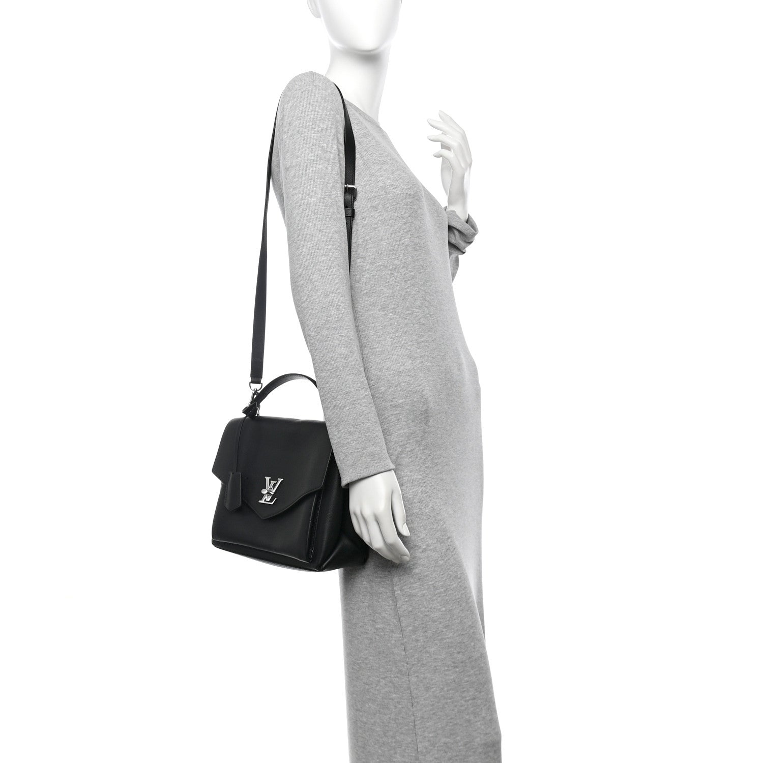 Louis Vuitton Soft Calfskin My Lockme Top Handle Black 2 of 15