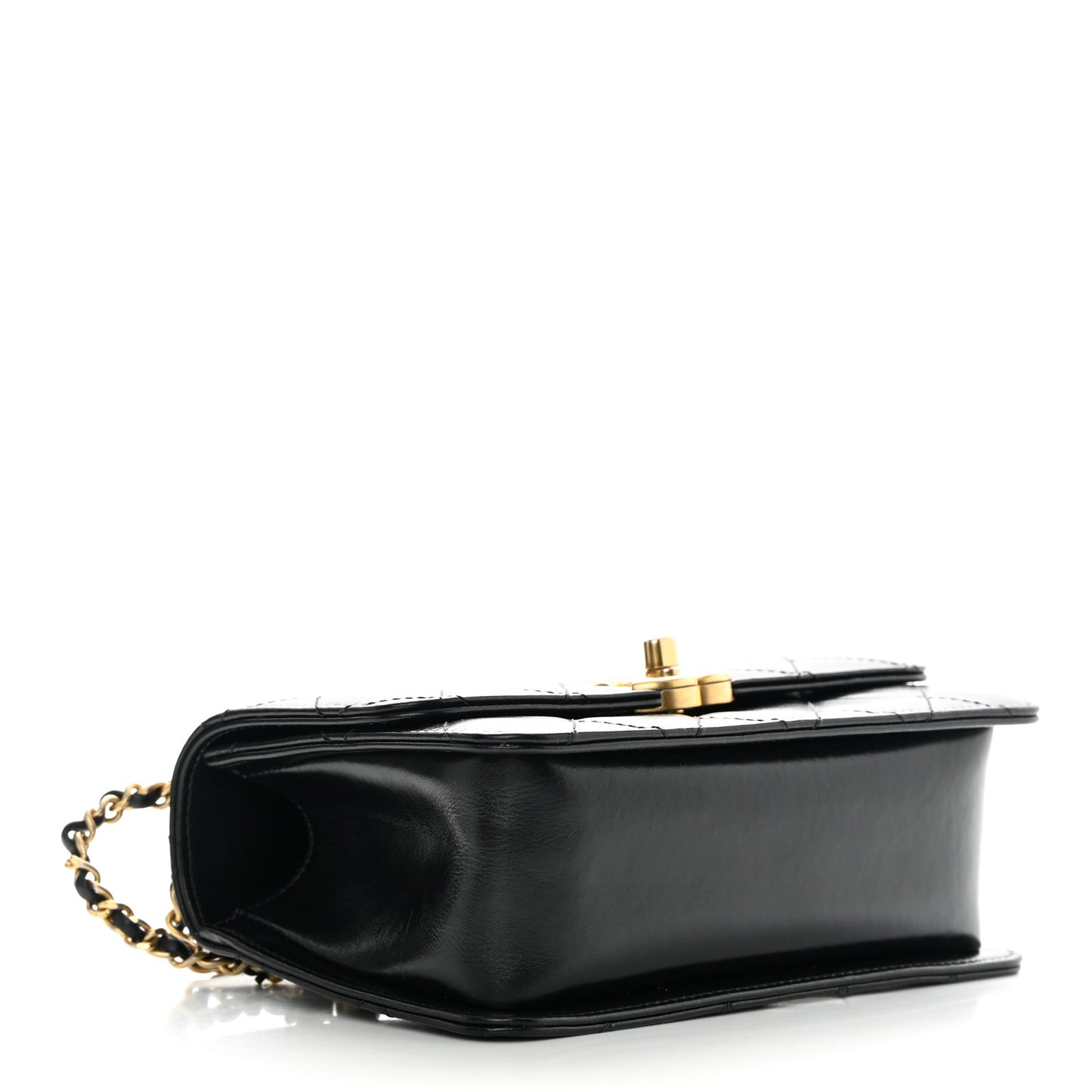 Calfskin Quilted Mini Perfect Fit Flap Black