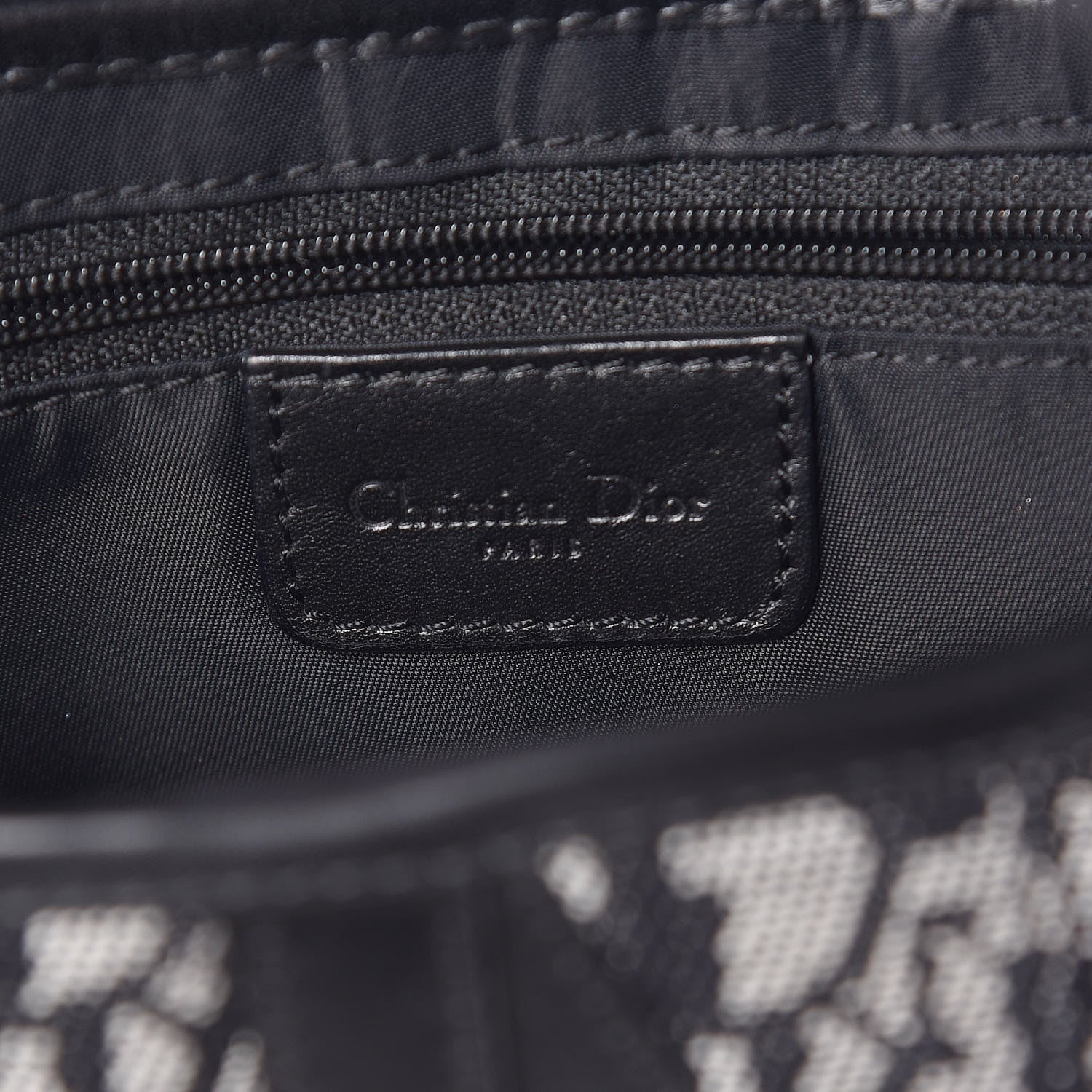 Christian Dior Monogram Saddle Bag Black 6 of 11