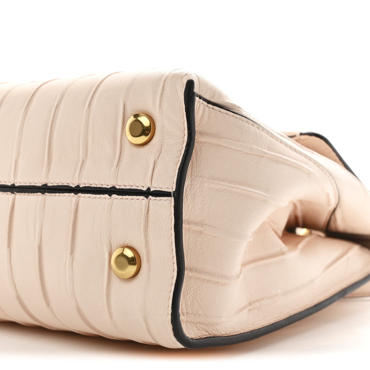 Salvatore Ferragamo Calfskin Trifolio Pinktuck Top Handle Bag Pink Lemonade 11 of 12
