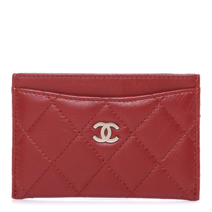 Chanel Lambskin Quilted Card Holder Red 1 of 11