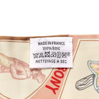 Hermes Silk Funny Ice Cream Twilly Beige Cream Vert 3 of 4