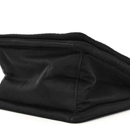 Prada Tessuto Nylon Crystal Chain Flap Shoulder Bag Black 9 of 12