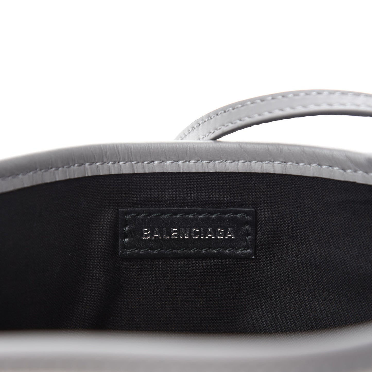 Cotton Canvas Calfskin Navy Cabas XS Grey