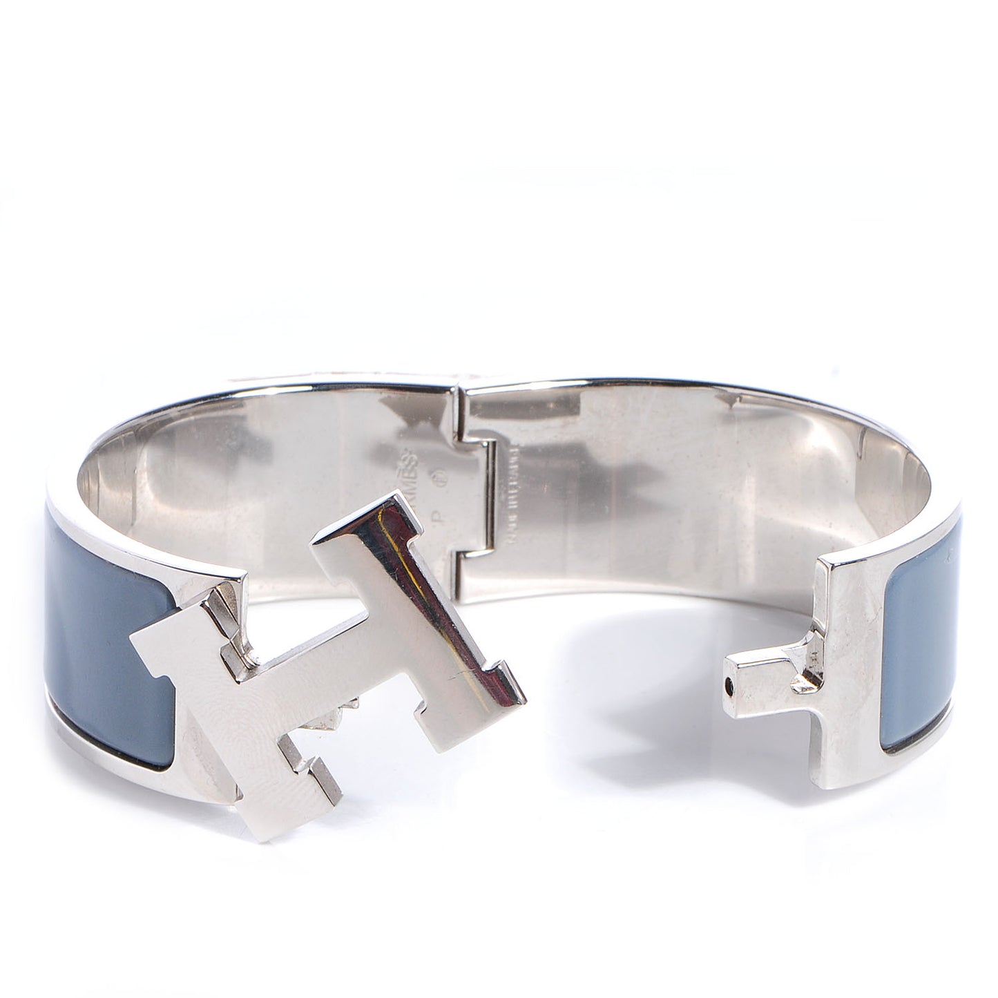 Enamel Clic Clac H Wide Bracelet PM Slate