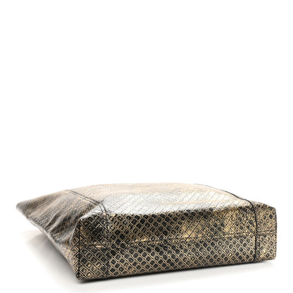 Bottega Veneta Calfskin Intrecciomirage Antique Tote Black Gold 5 of 8