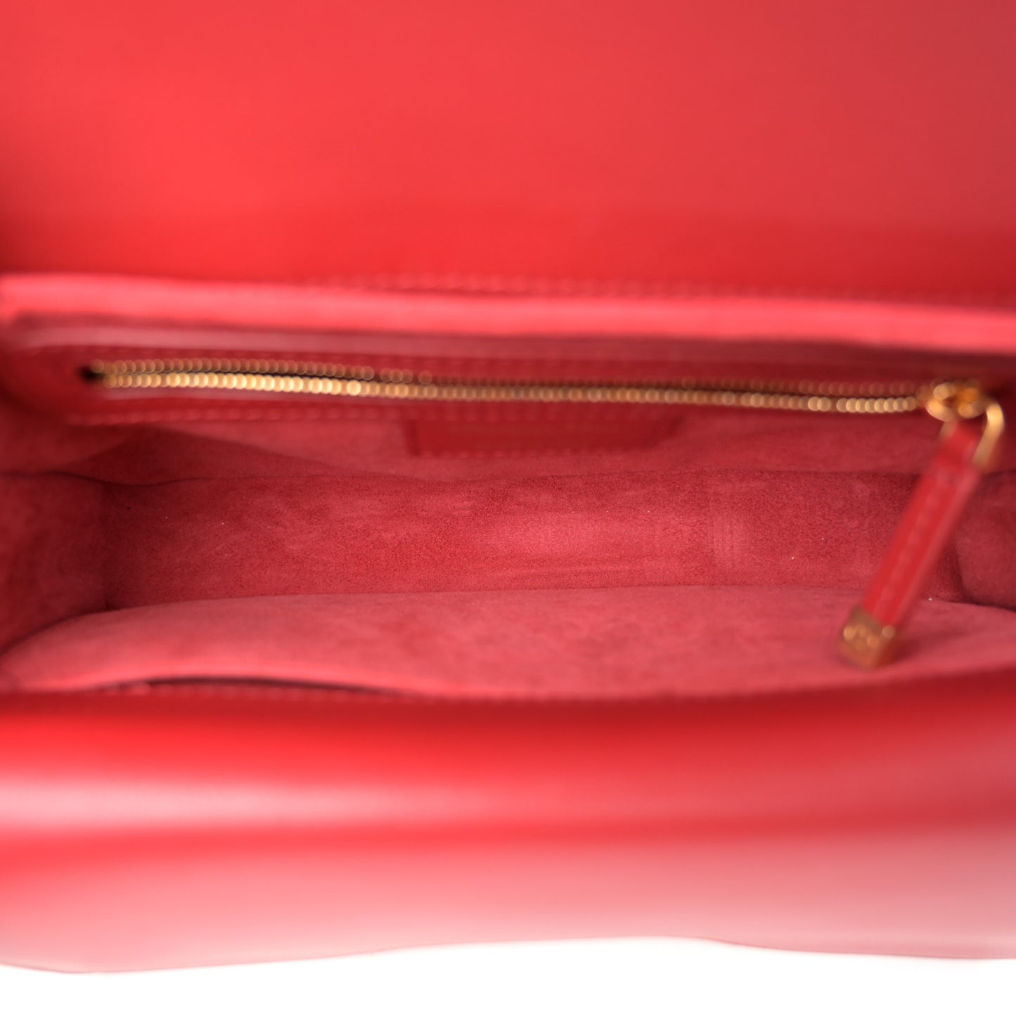 Lambskin Cannage Small Jolie Top Handle Bag Cherry Red