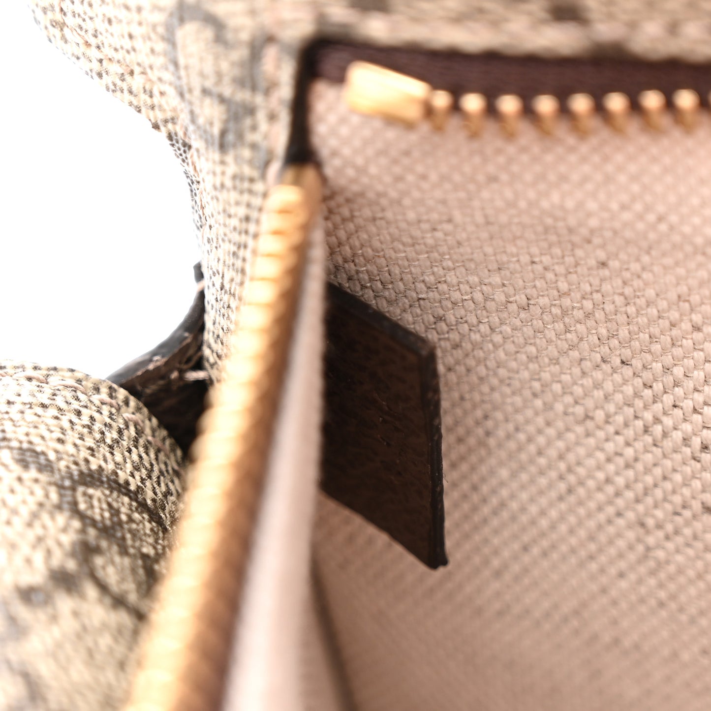 GG Supreme Monogram Textured Dollar Calfskin Blondie Belt Bag Beige Ebony New Acero