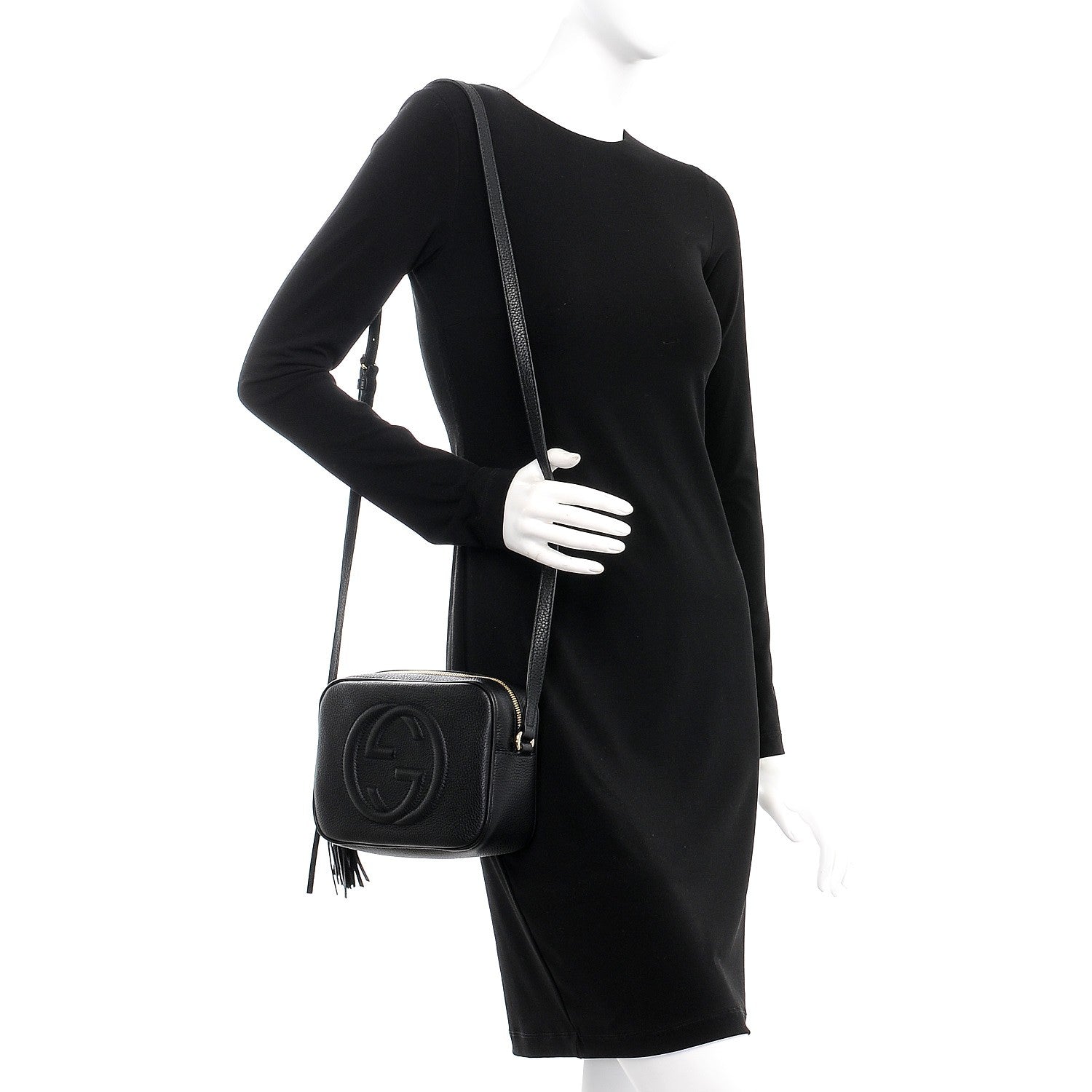 Gucci Pebbled Calfskin Small Soho Disco Bag Black 3 of 7
