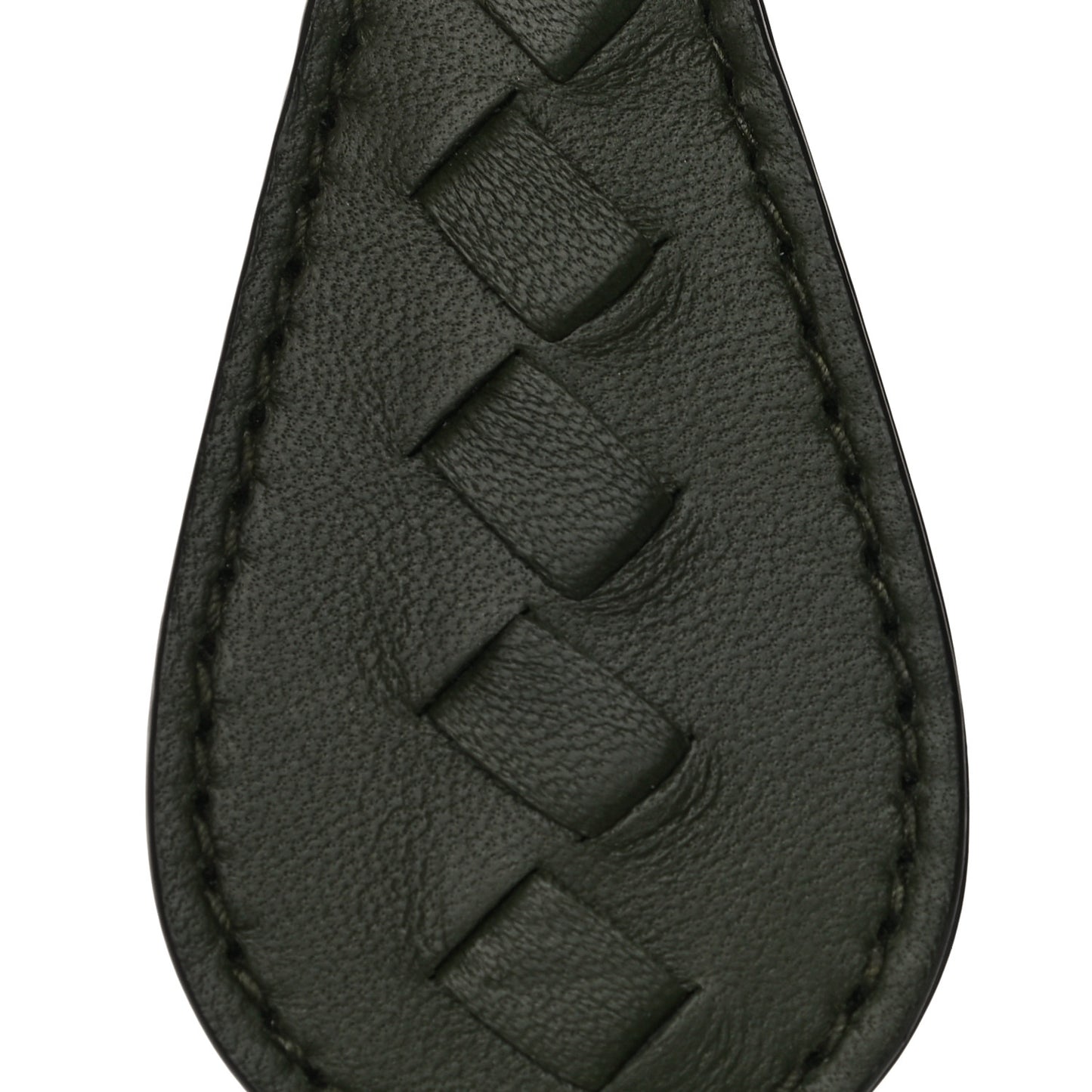 Nappa Intrecciato Key Ring Dark Green