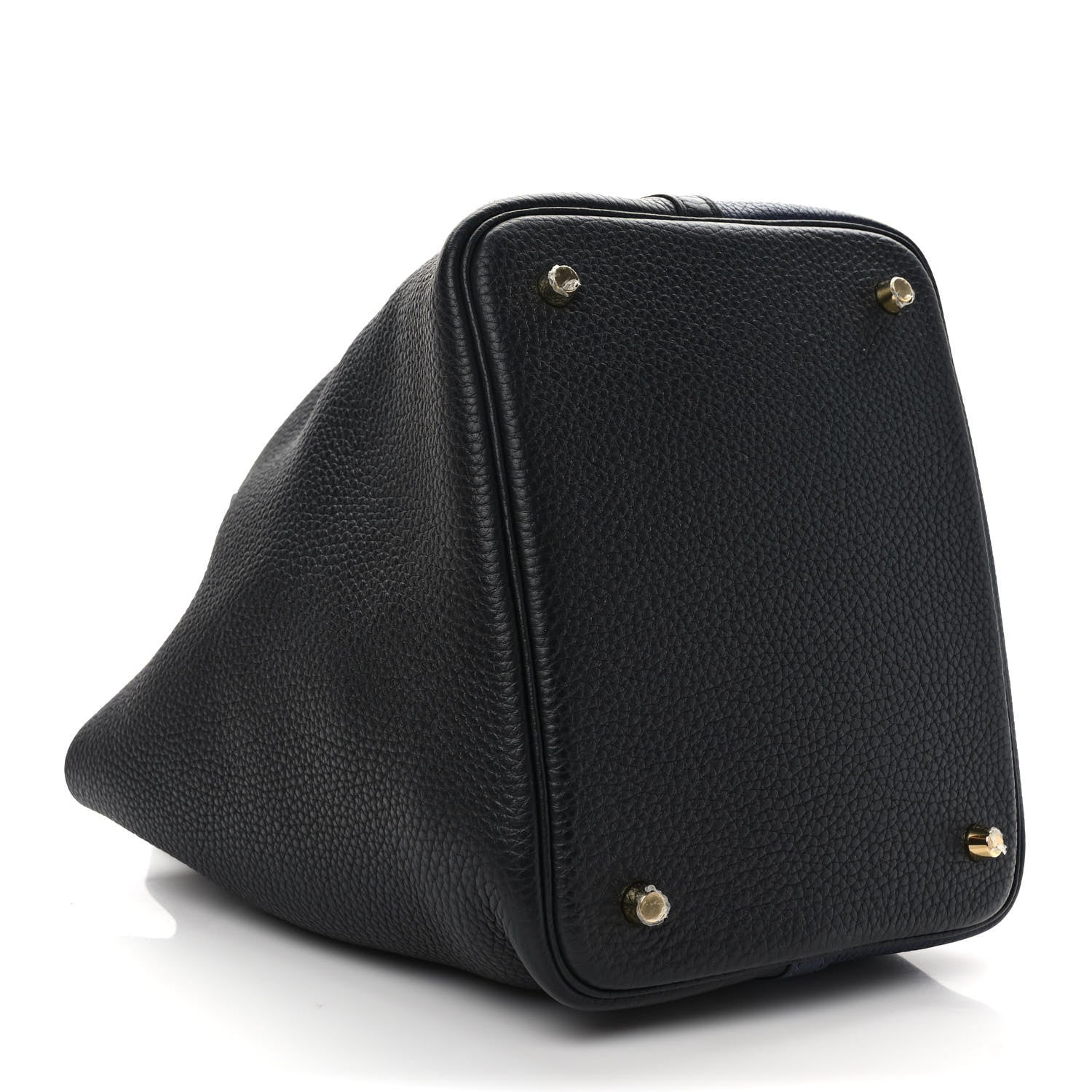 Hermes Taurillon Clemence Casaque Picotin Lock 22 MM Bleu Nuit Black Blue Frida 4 of 11
