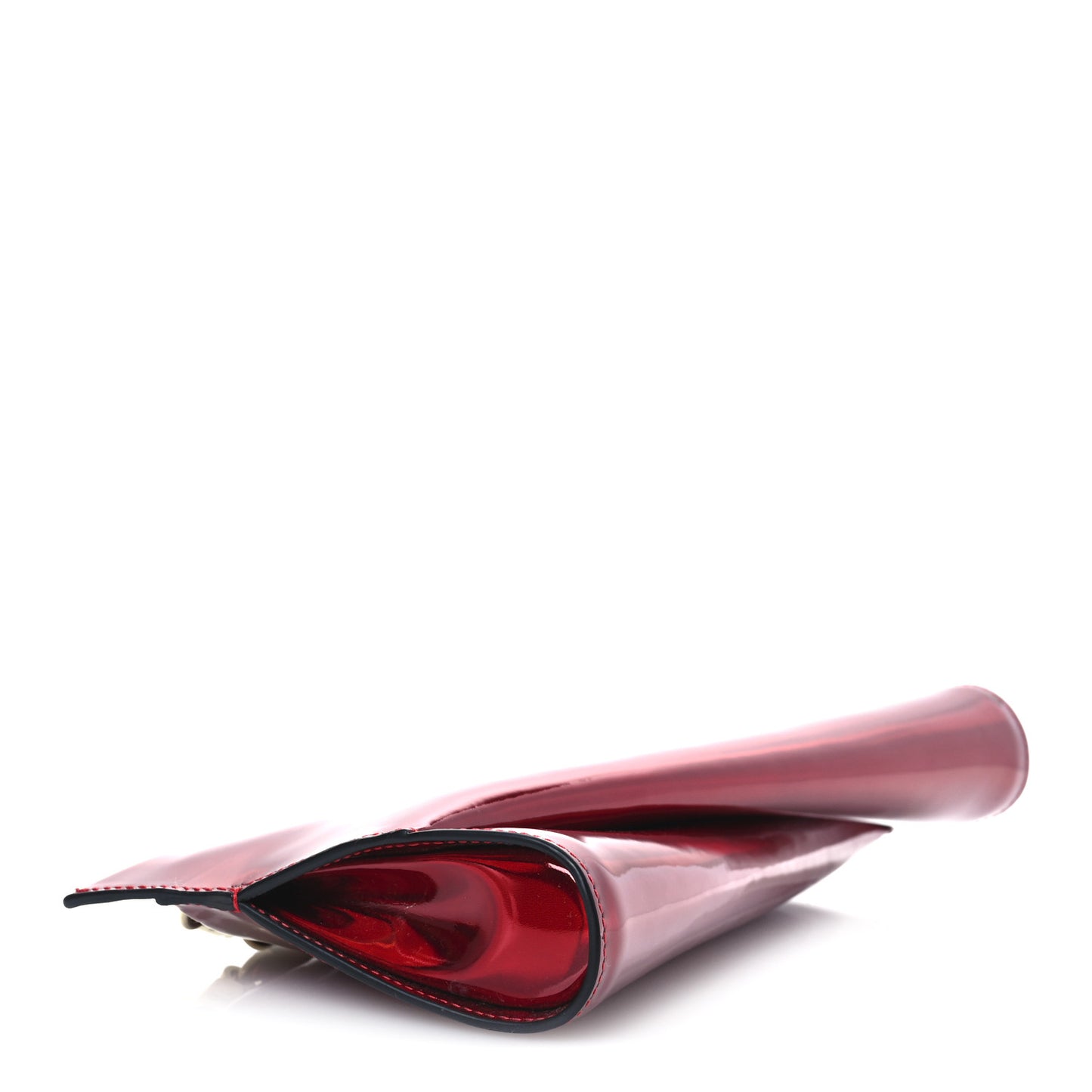 Patent Psychic Twist Zip Clutch Bag Loubi