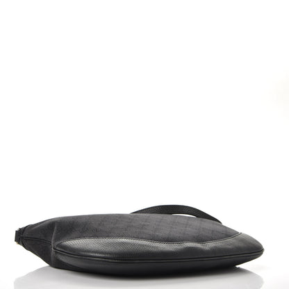 Gucci Denim Monogram Large Half Moon Hobo Black 4 of 11