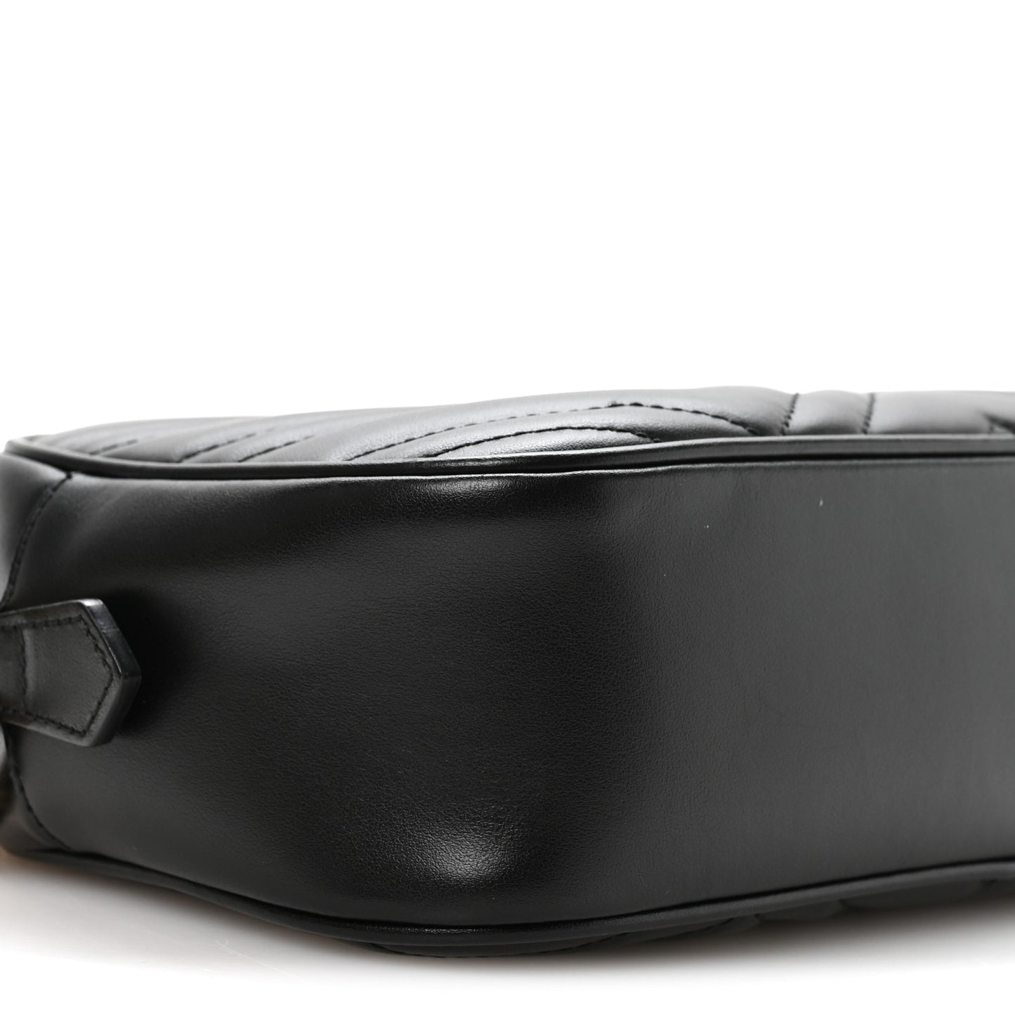 Calfskin Matelasse Small GG Marmont Chain Shoulder Bag Black