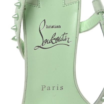 Christian Louboutin Suede Rosa Condorapik 85 Spike Sandals 38 Studio Green 6 of 8