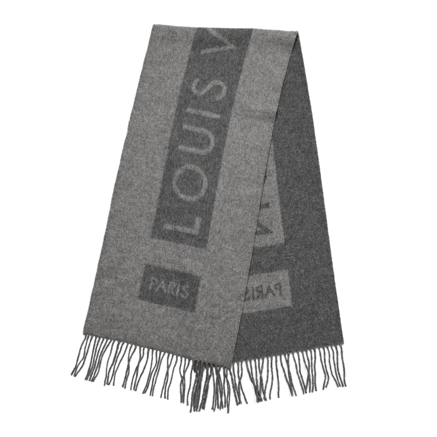 Cashmere Baroda Fringe Scarf Grey
