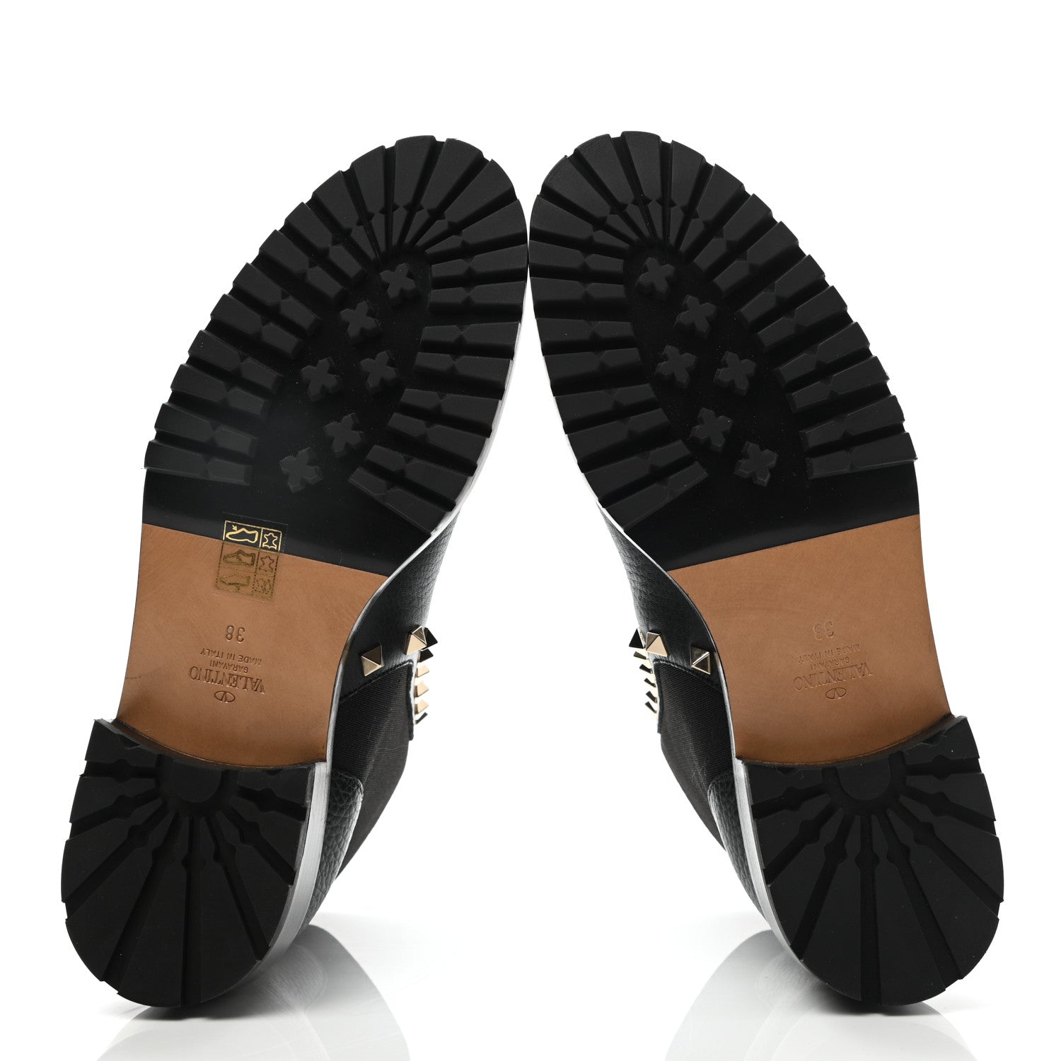 Valentino Garavani Calfskin Rockstud Beatle Chelsea 20mm Ankle Boots 38 Black 5 of 9