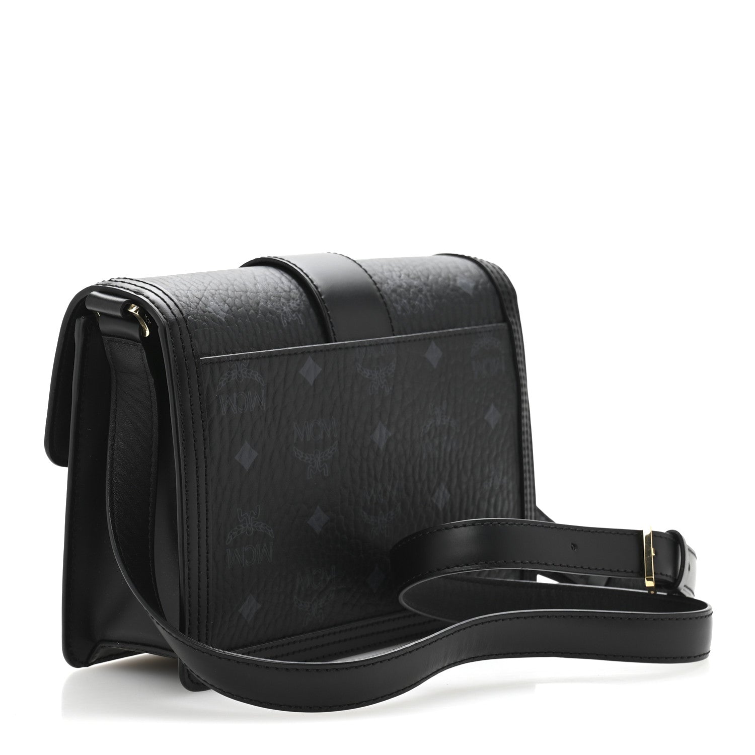 MCM Visetos Small Tracy Shoulder Bag Black 3 of 12