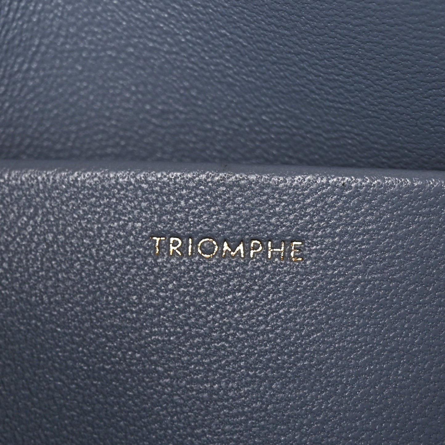 Shiny Calfskin Triomphe Shoulder Bag Arctic Blue