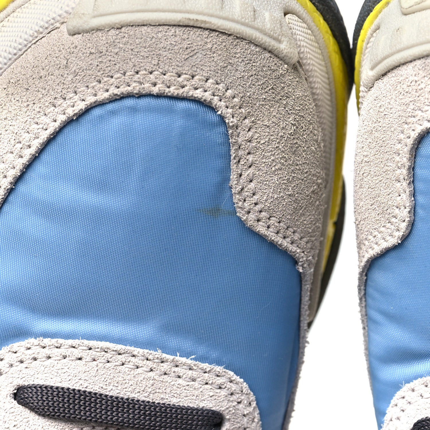 Balenciaga Nylon Suede Womens Triple S 2.0 Sneakers Gris Bleu Rouge 9 of 9