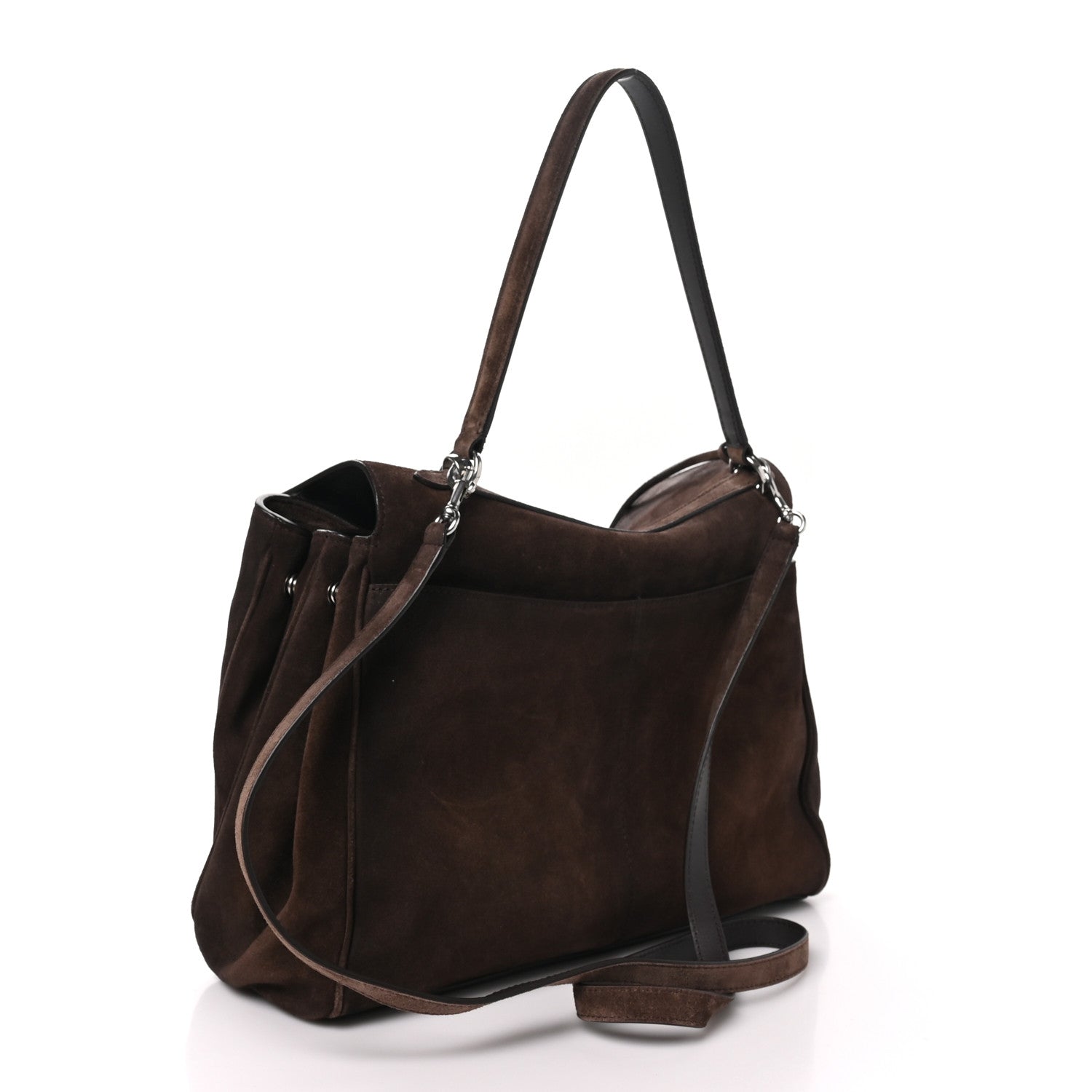 Balenciaga Waxed Suede Calfskin Medium Rodeo Top Handle Handbag Light Espresso 3 of 9