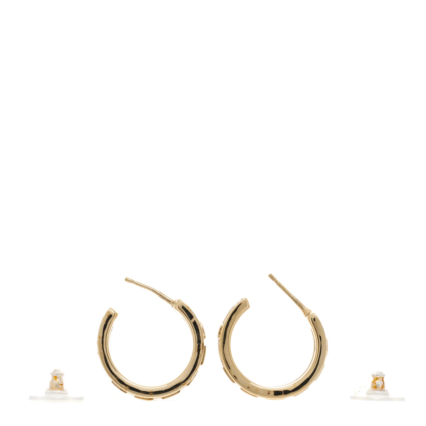 Metal Crystal Bow-tiful CC Hoop Earrings Gold