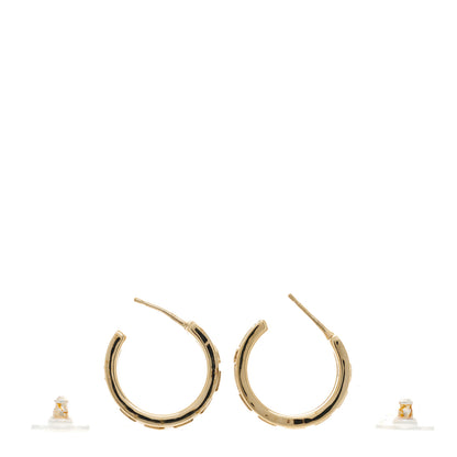 Chanel Metal Crystal Bow-tiful CC Hoop Earrings Gold 3 of 5