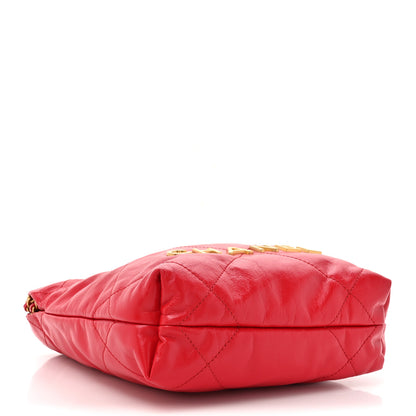 Chanel Shiny Calfskin Quilted Mini Chanel 22 Red 4 of 10
