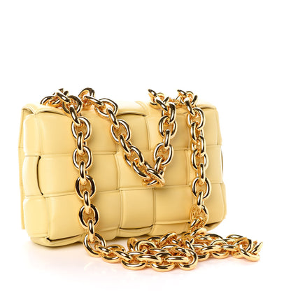 Bottega Veneta Lambskin Maxi Intreccio Padded Chain Cassette Crossbody Bag Corn 3 of 9