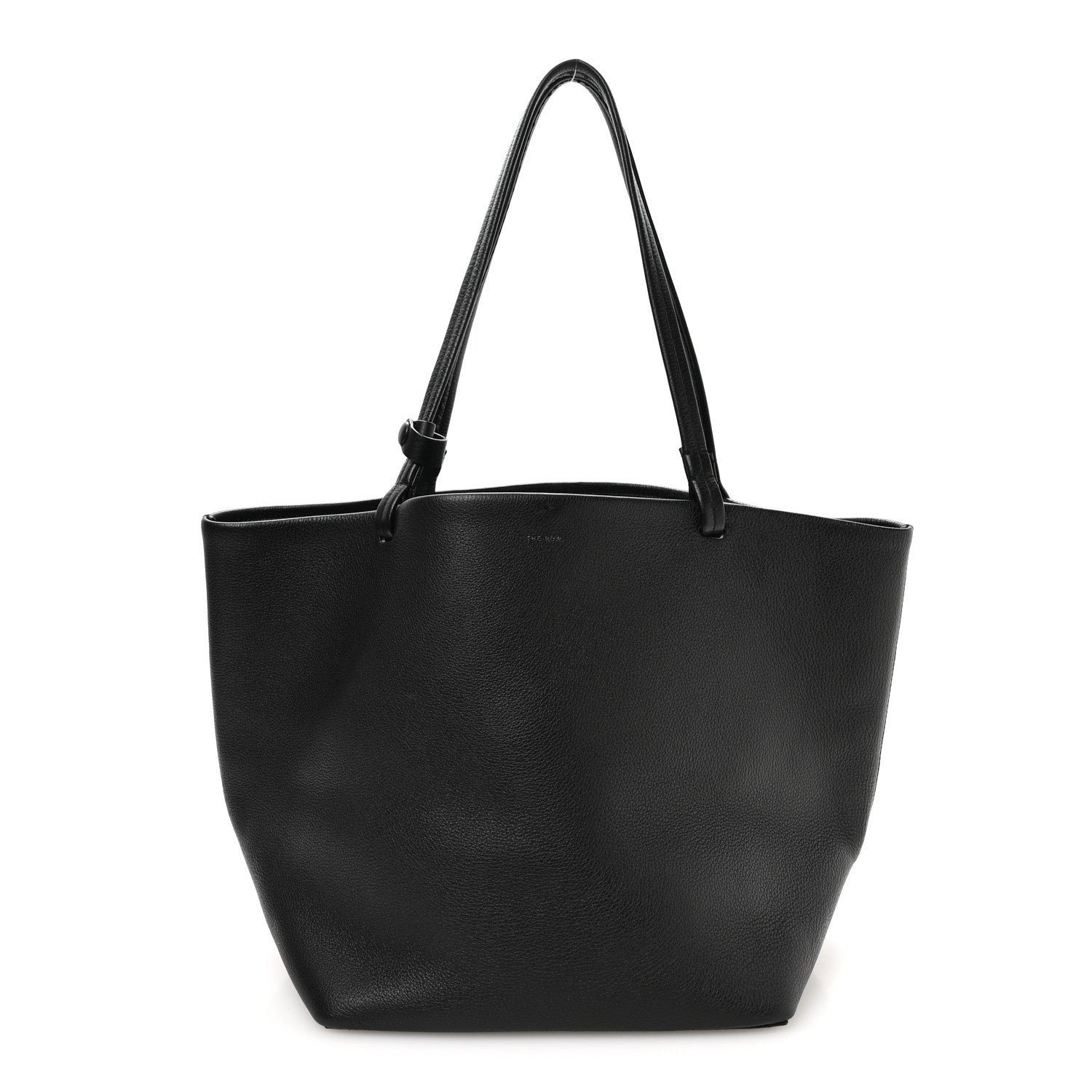 The Row Grained Calfskin Park Tote Three Black 1 of 11