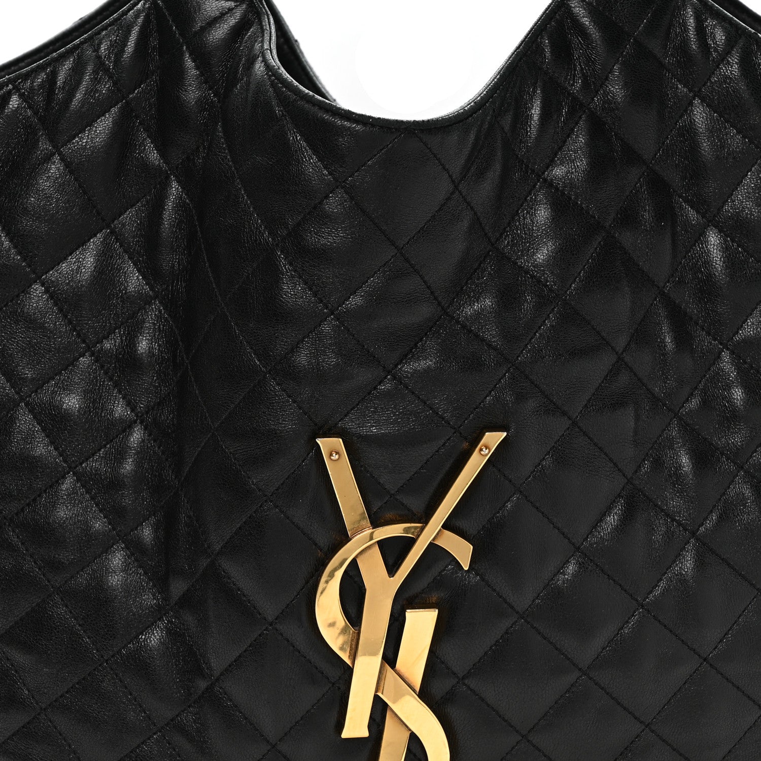 Saint Laurent Lambskin Quilted Maxi Icare Shopping Tote Black 9 of 11