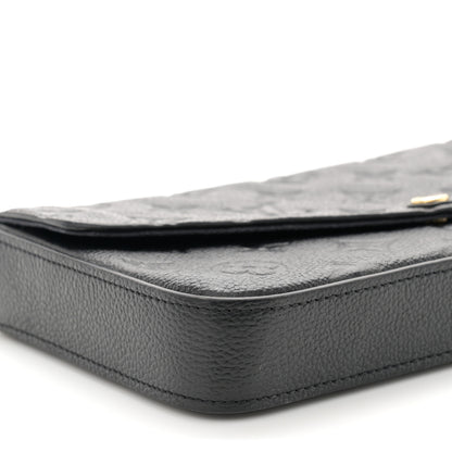 Louis Vuitton Empreinte Pochette Felicie Chain Wallet Black 9 of 10