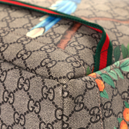 Gucci GG Supreme Monogram Tian Web Single Buckle Backpack Beige Multicolor New Acero 12 of 12