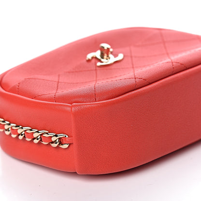 Chanel Goatskin Quilted Small Casual Trip Camera Case Red 8 of 11