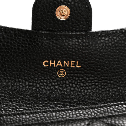 Chanel Caviar Quilted Flap Card Holder Wallet Black 6 of 9