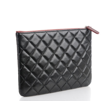 Chanel Caviar Quilted Medium Cosmetic Case Black 3 of 7