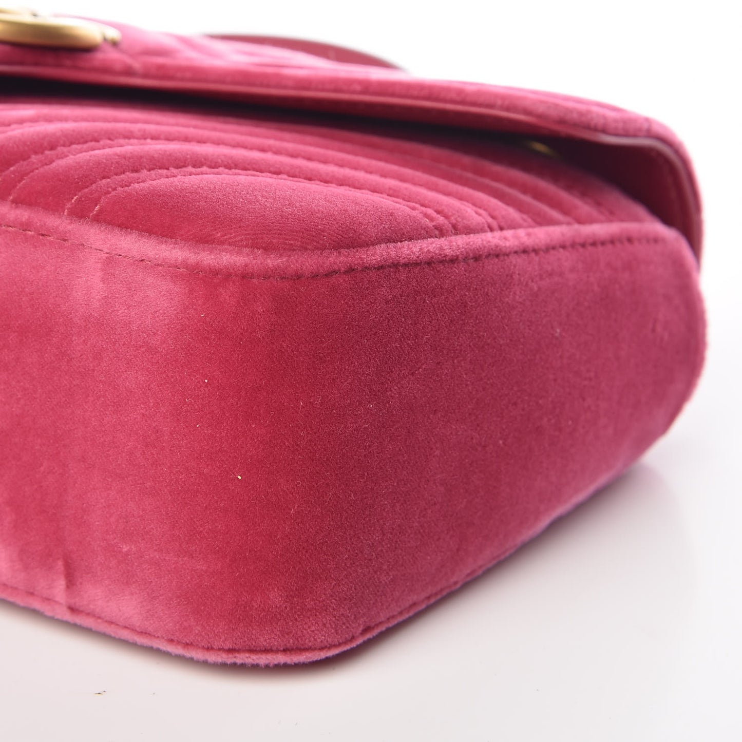 Velvet Matelasse Small GG Marmont Shoulder Bag Light Raspberry Rose