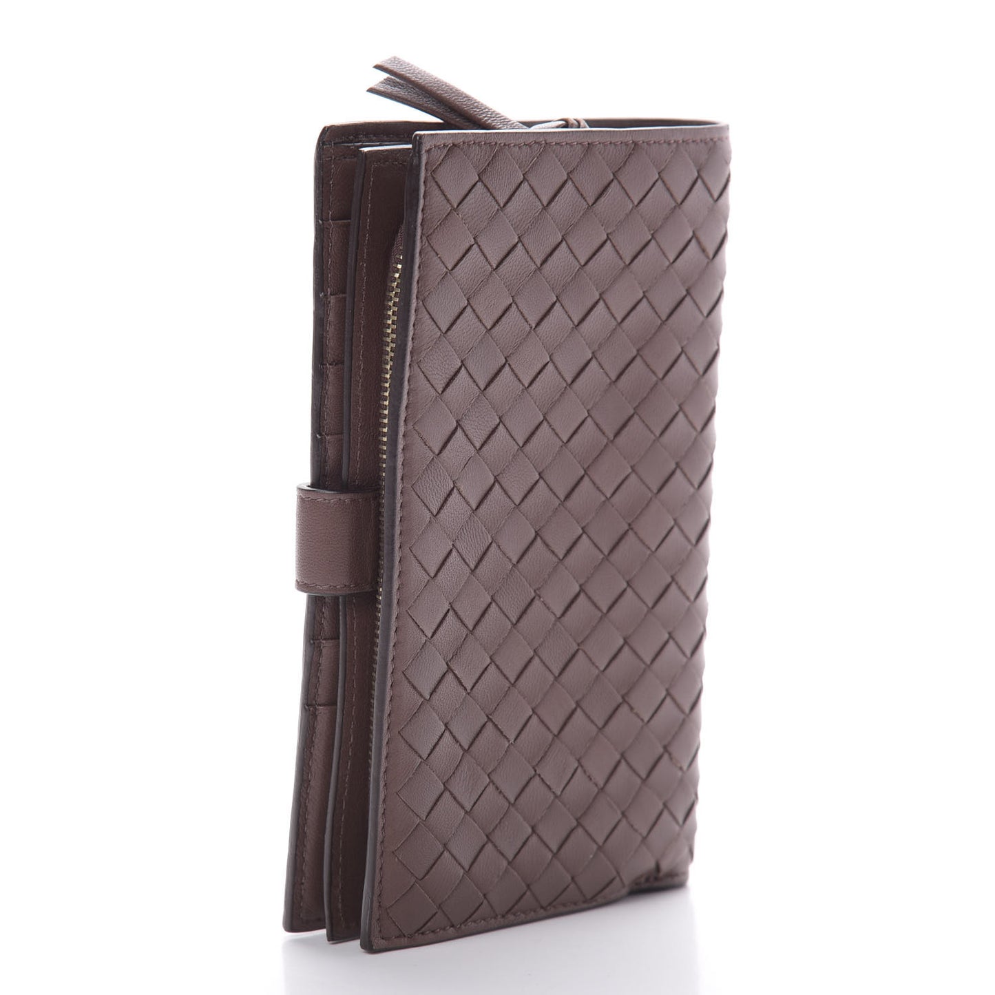 Nappa Intrecciato Continental Wallet Truffle